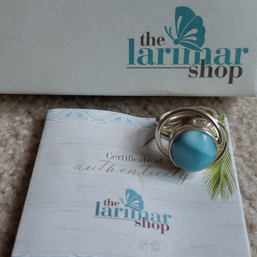 Larimar Sterling Silver Ring